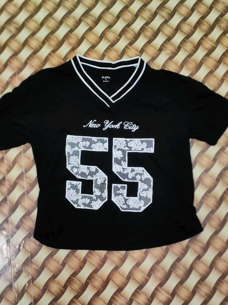 Black &#39;New York City 55&#39; Tee