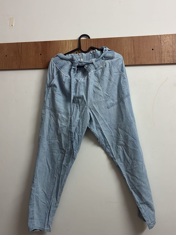 Light Blue Casual Pants