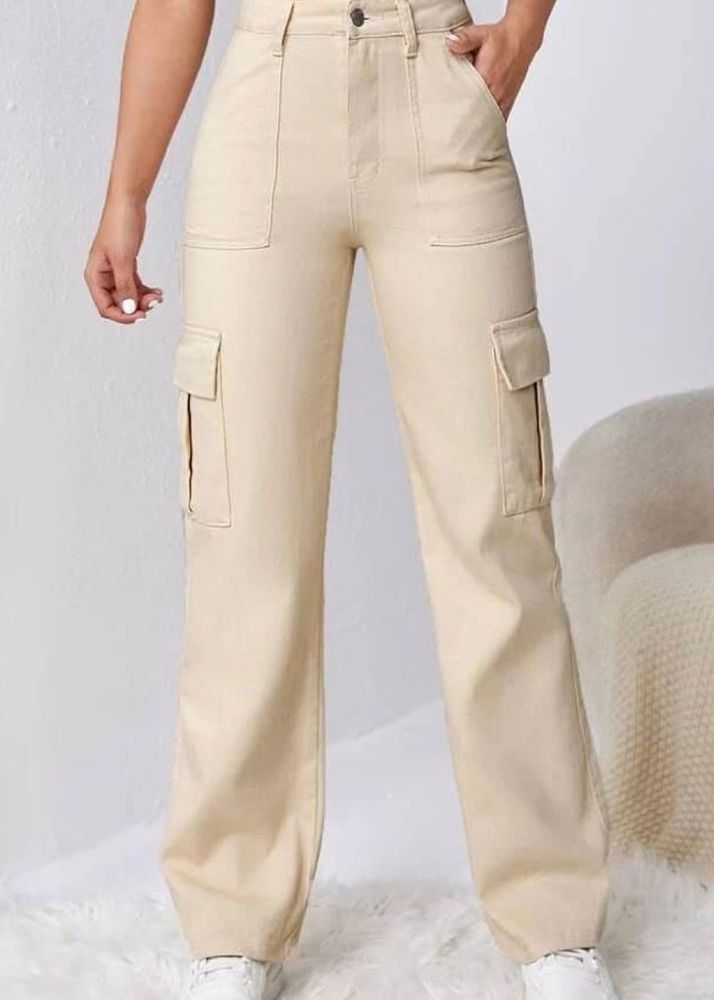Beige Cargo Pants