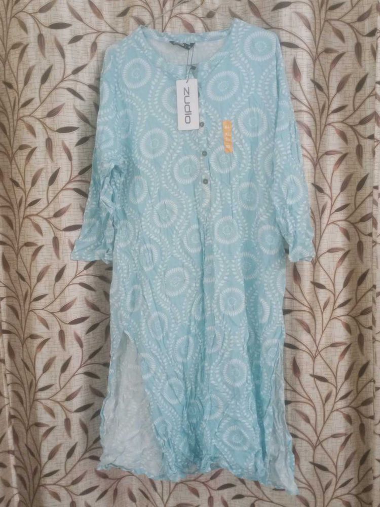 Women&#39;s Light Blue Printed Top