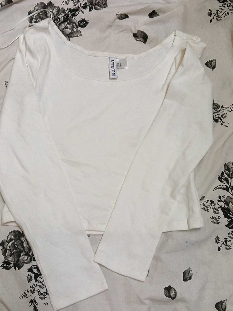 White Long Sleeve Top