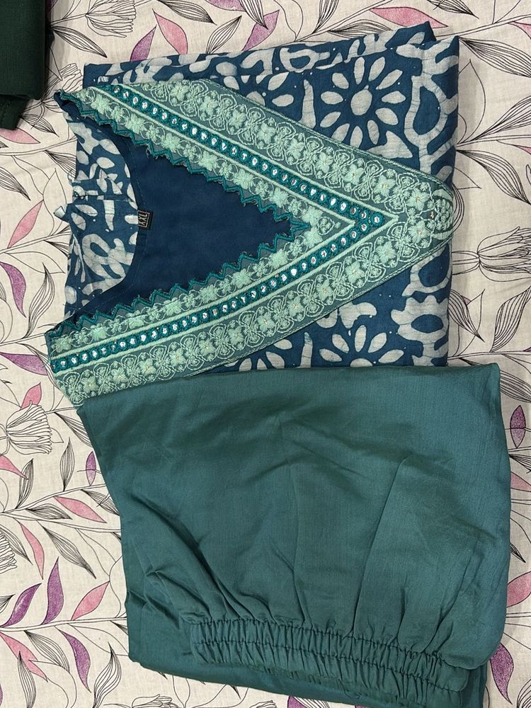 Turquoise Blue Pant Kurti