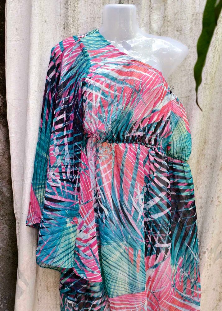 Tropical Print Dress