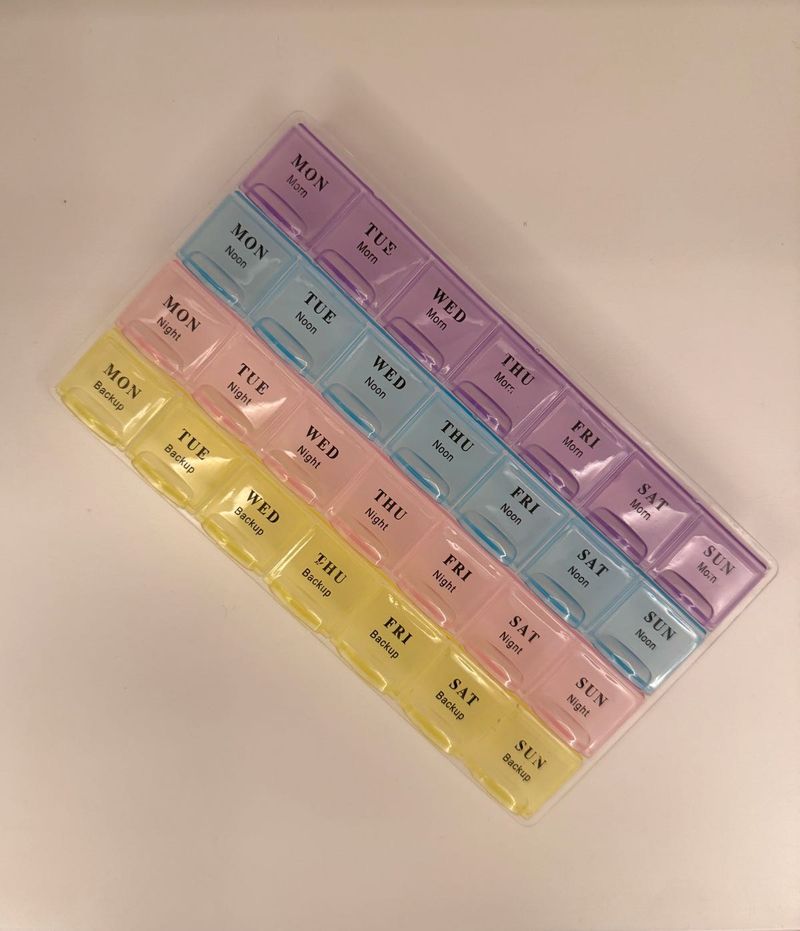 Medicine Pill Organiser Box 🩵