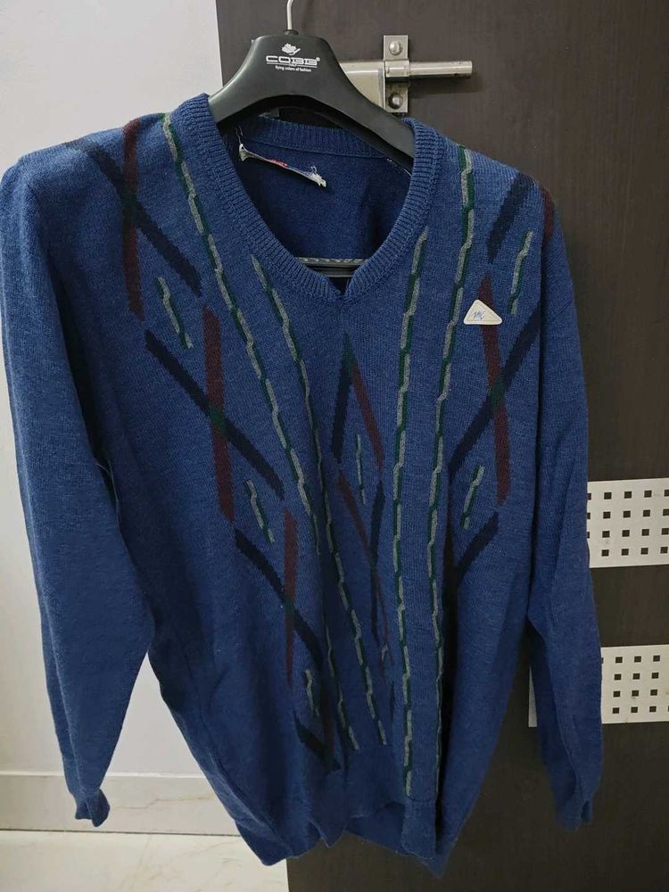 Blue Patterned Sweater