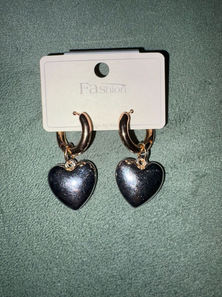 Heart Little Hoop Earrings (anti Tarnish)