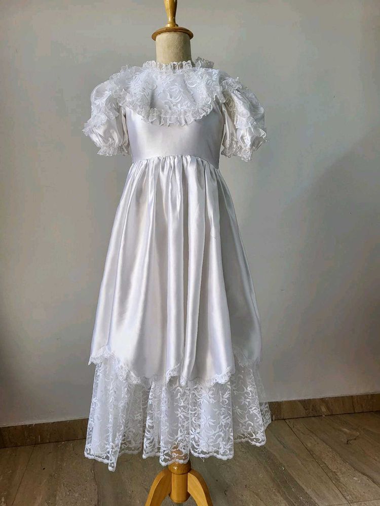 Girls White Special Occasion Dress