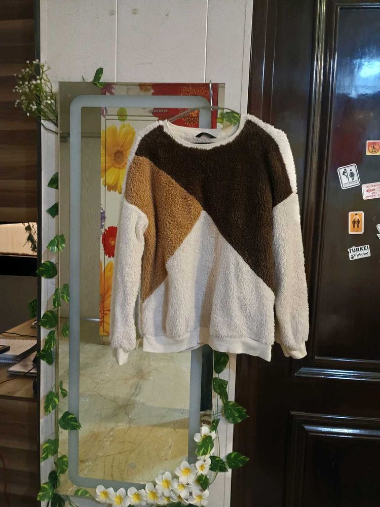 Cozy Colorblock Plush Pullover