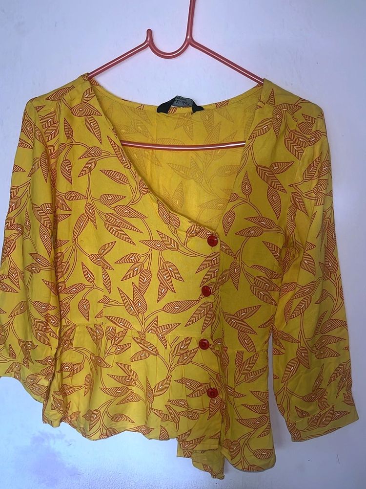 Yellow Floral Top