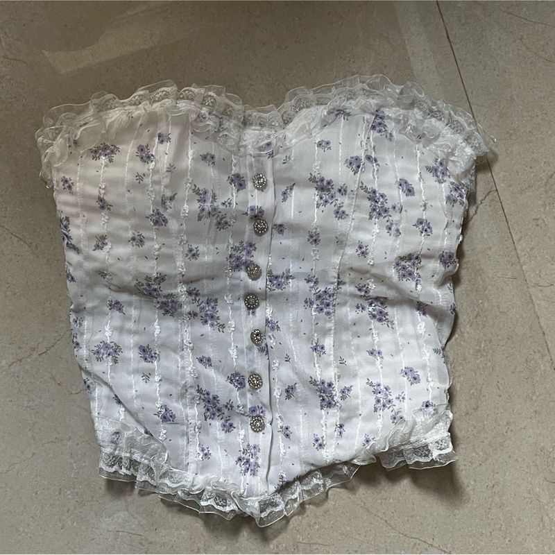 Cute Pinterest Floral Corset Top