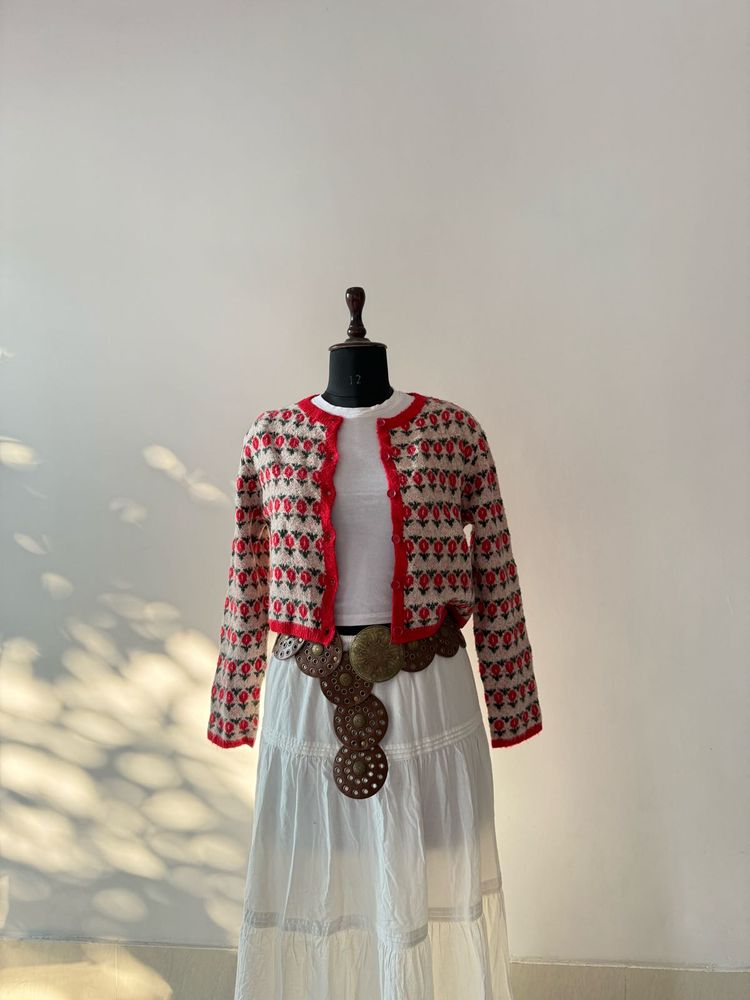 Floral Knit Cardigan