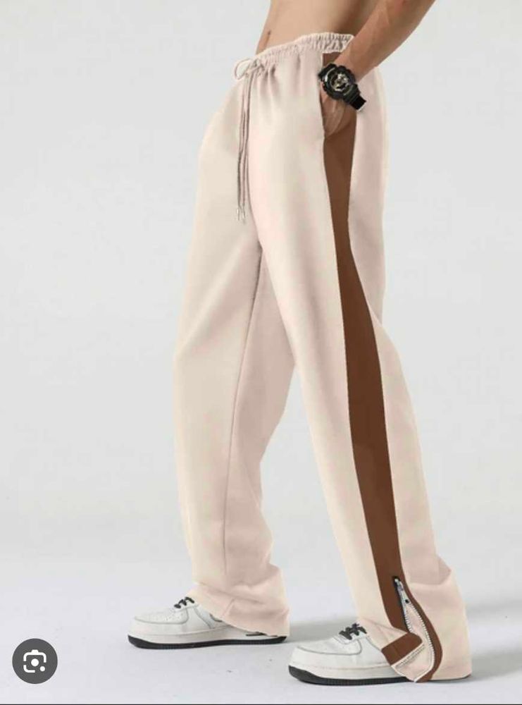 Beige Casual Track Pants