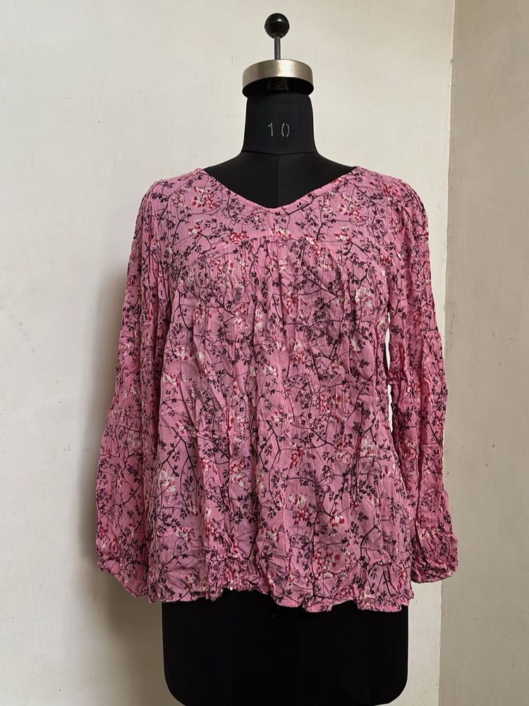 Pink Floral Top
