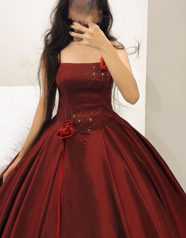 Elegant Burgundy Formal BallGown &amp; A line dress