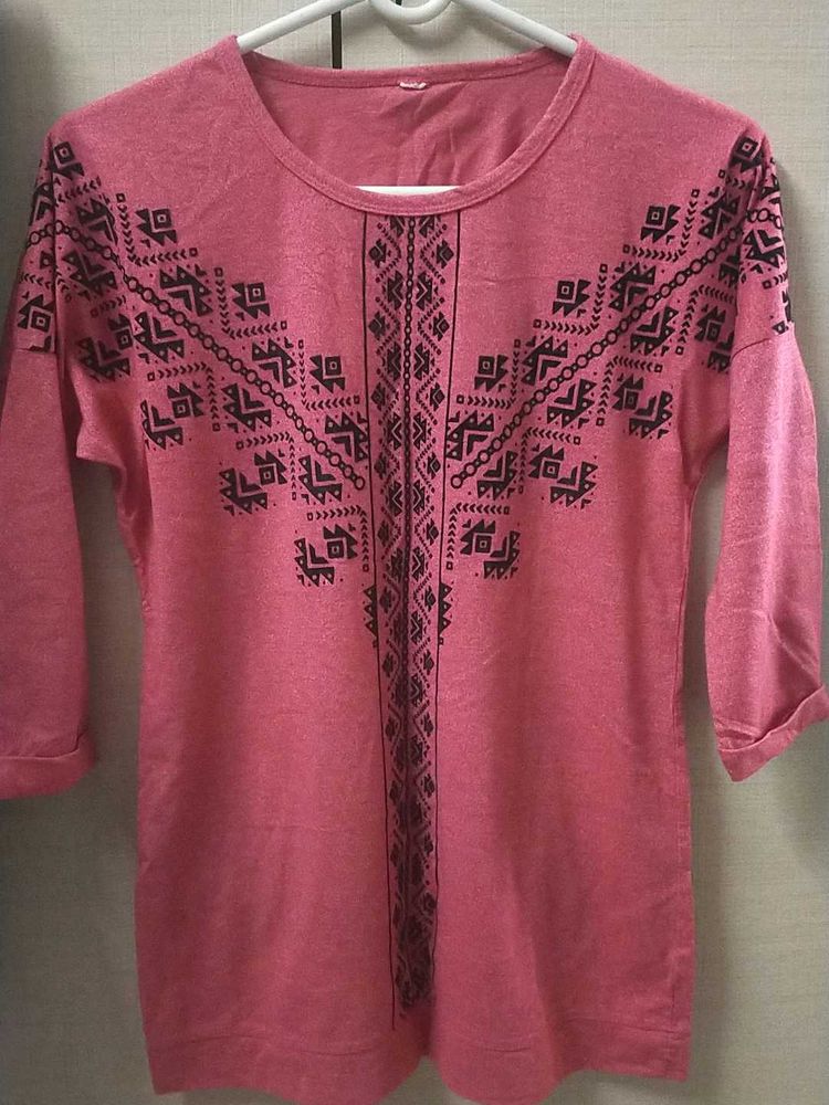 Pink Patterned Top