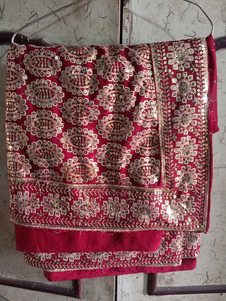 Heavy Work Wedding Saree For Women