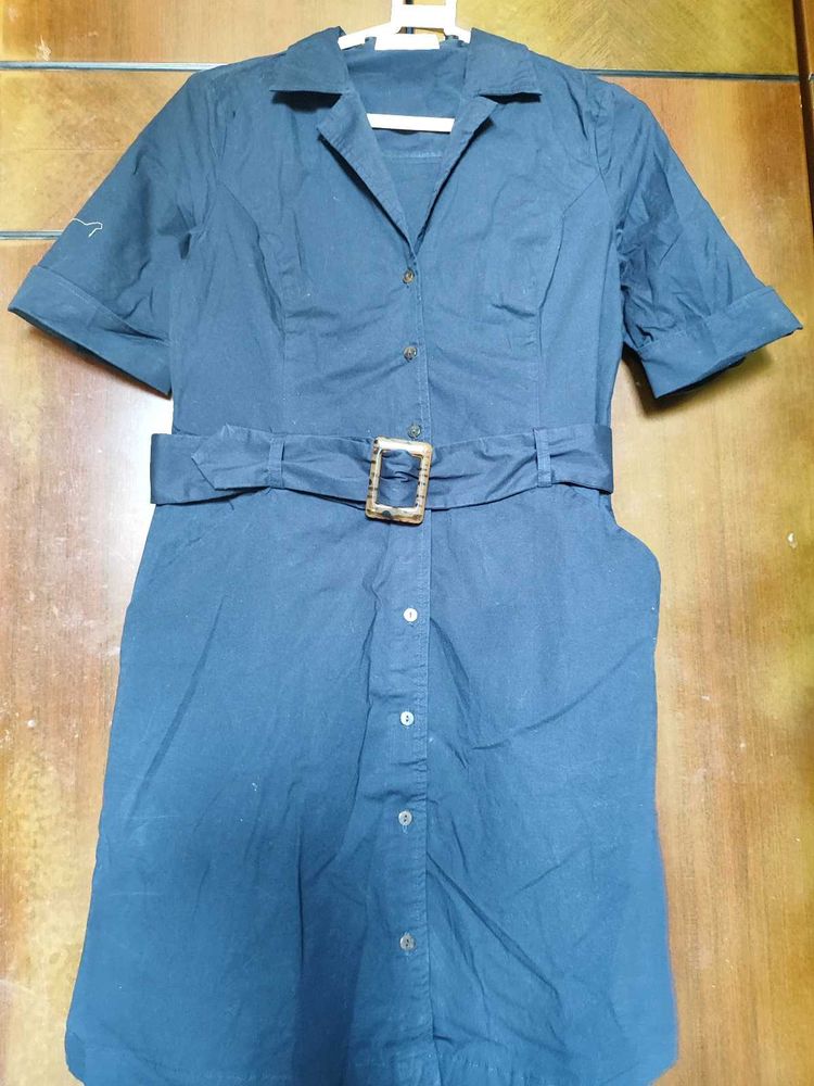 Belted Shirt Dress