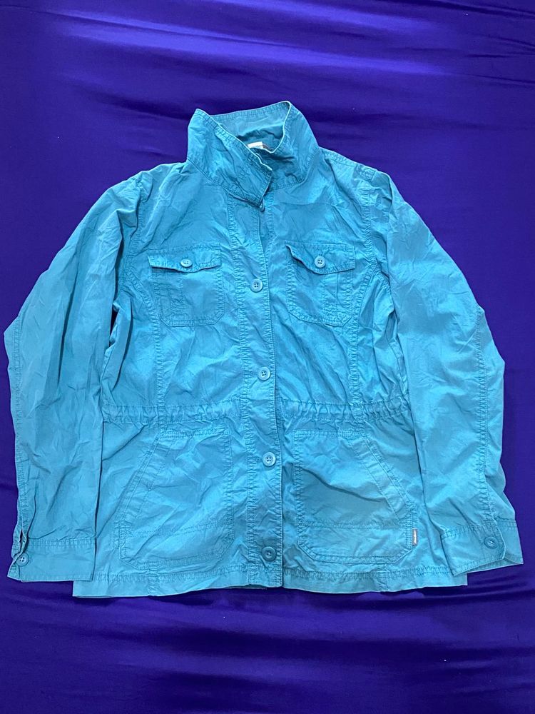 Aqua Blue Casual Jacket