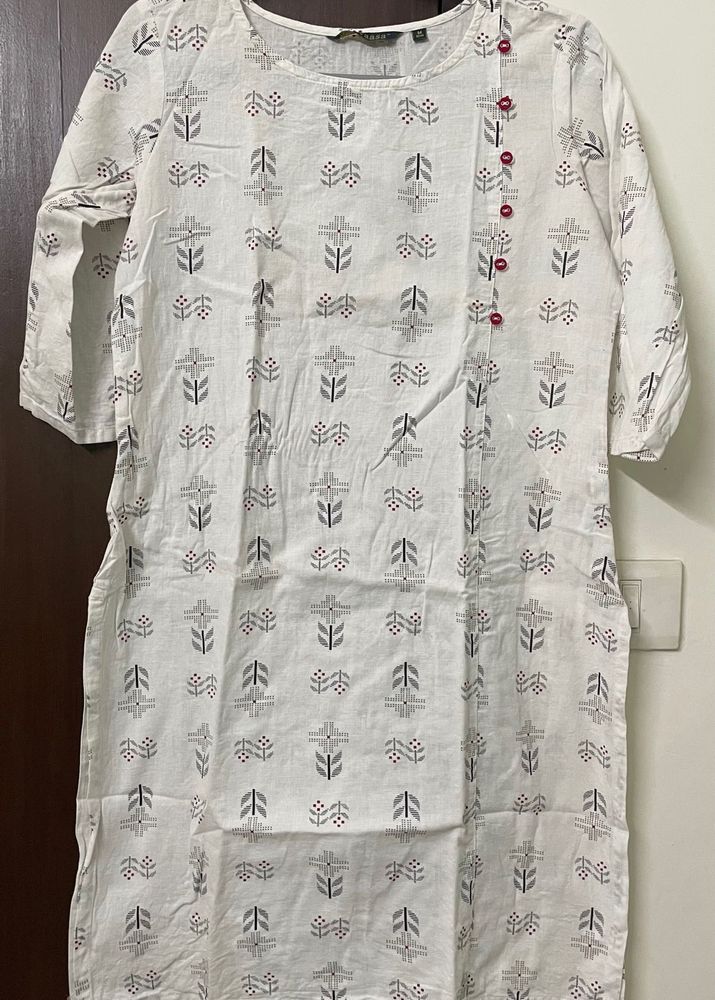 White Print Kurta