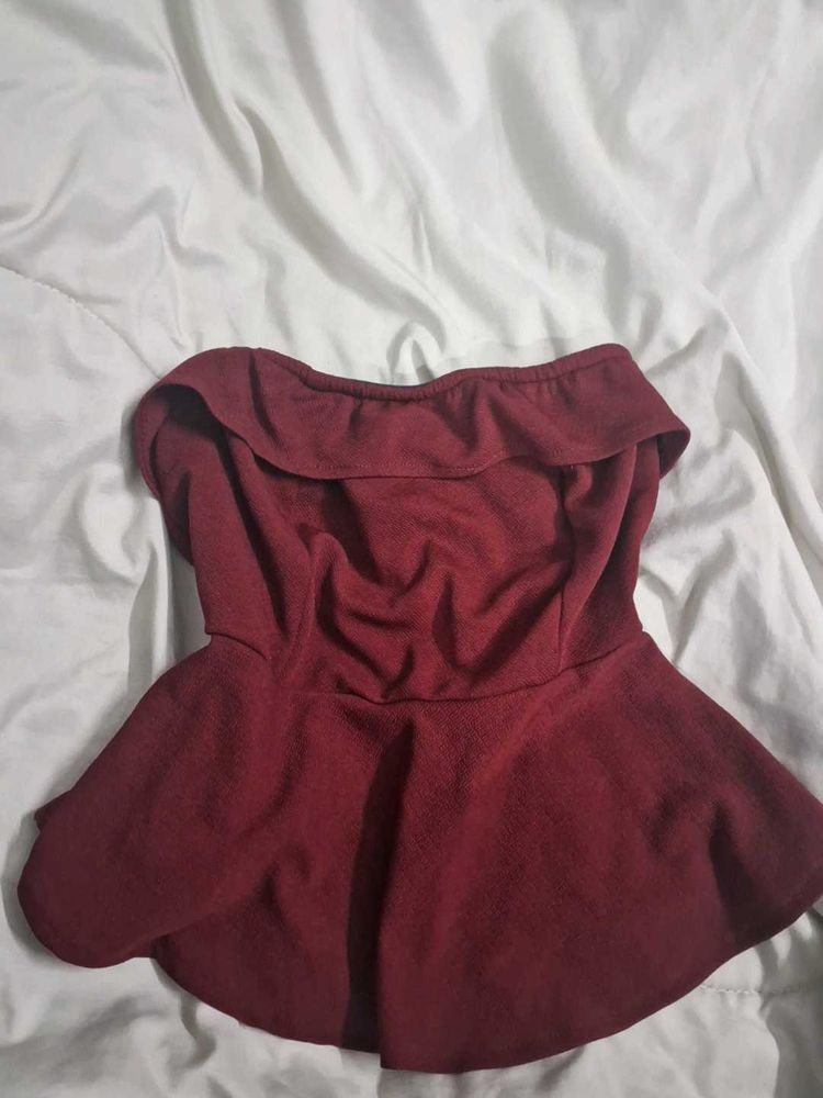 Maroon Tube Top