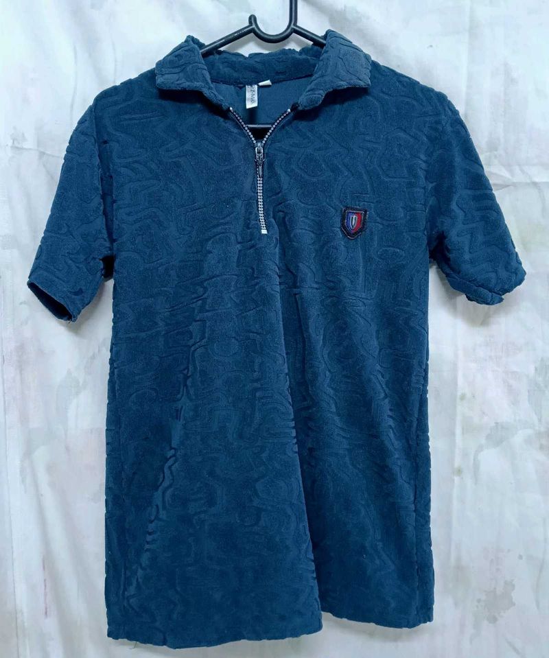 Vintage Textured Polo Shirt