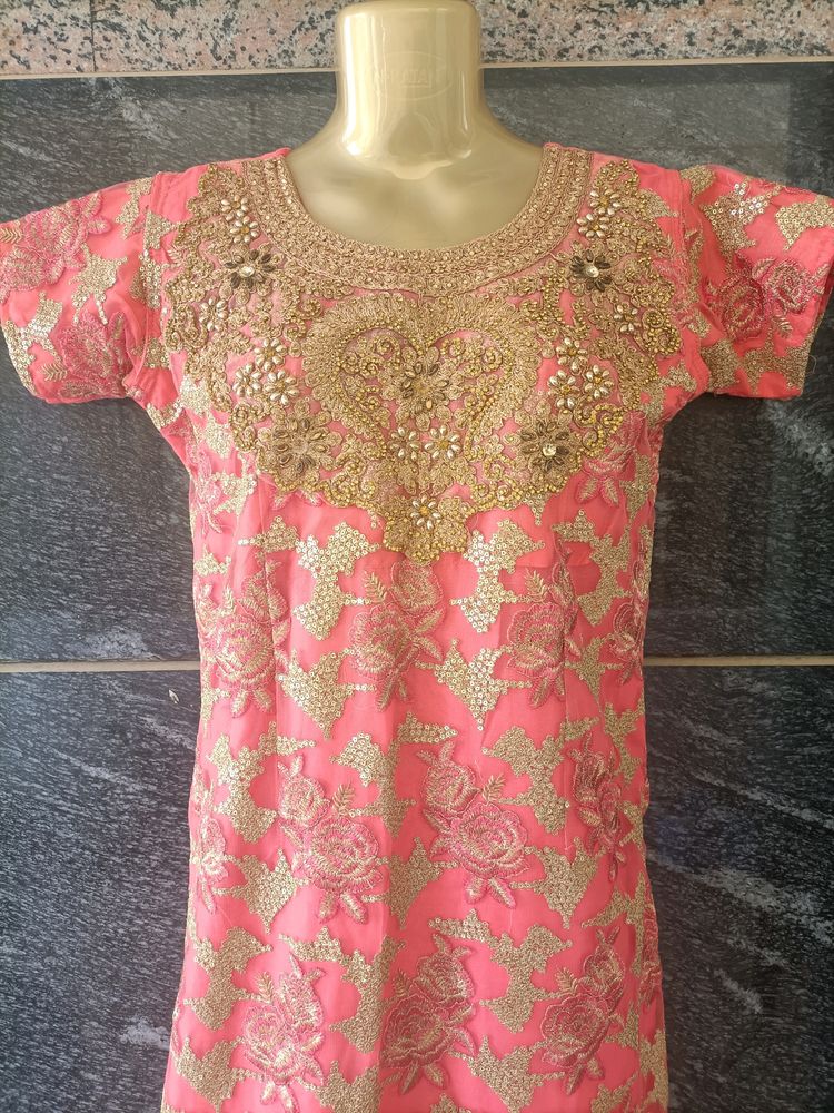 Beautiful Pink &amp; Cream Sharara