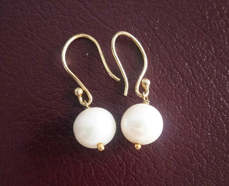 Real Pearl Drop Earrings