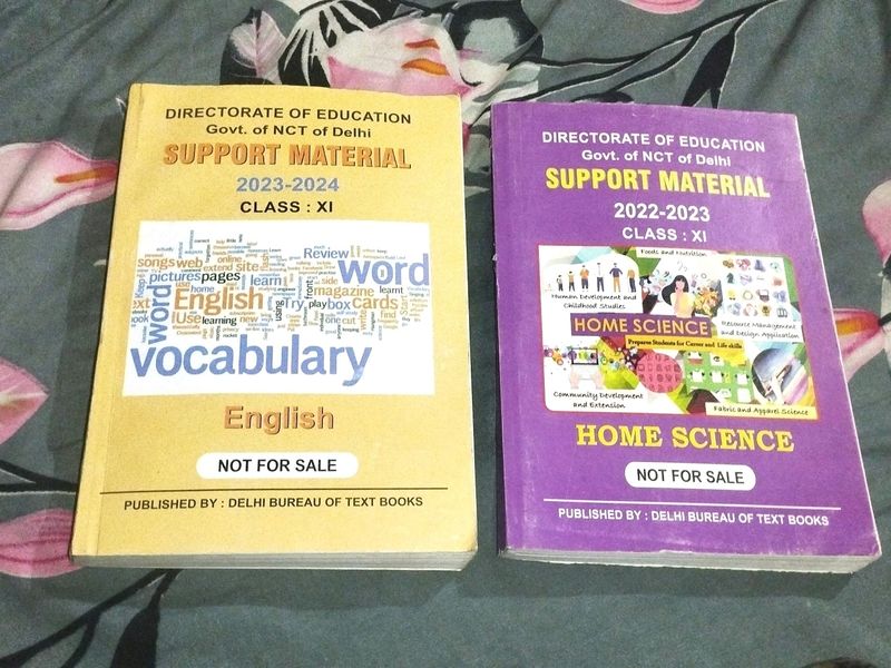 Support Material Of English &amp; Homescience Class11