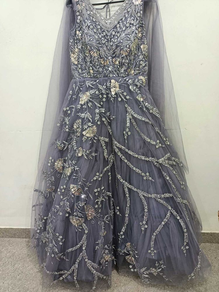 Elegant Purple Ethnic Gown