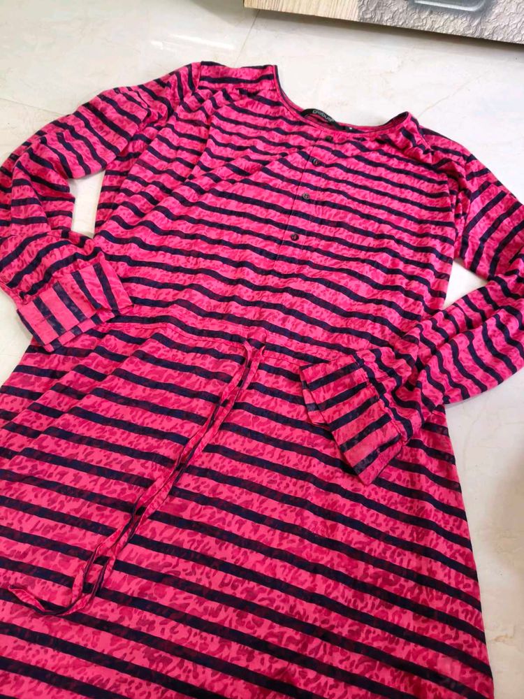Striped Pink Tunic Top