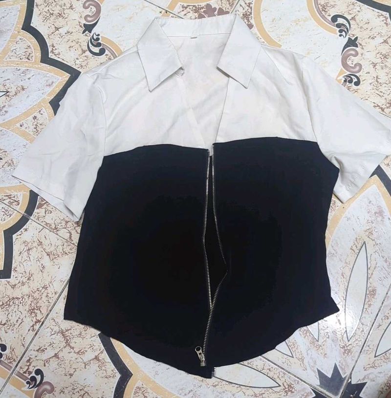 Patchwork Placket Blouse