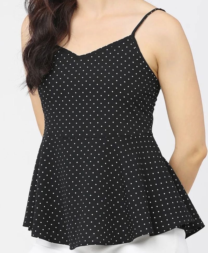 Polka Dot peplum top
