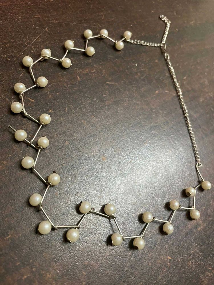 Pearl &amp; Silver Necklace