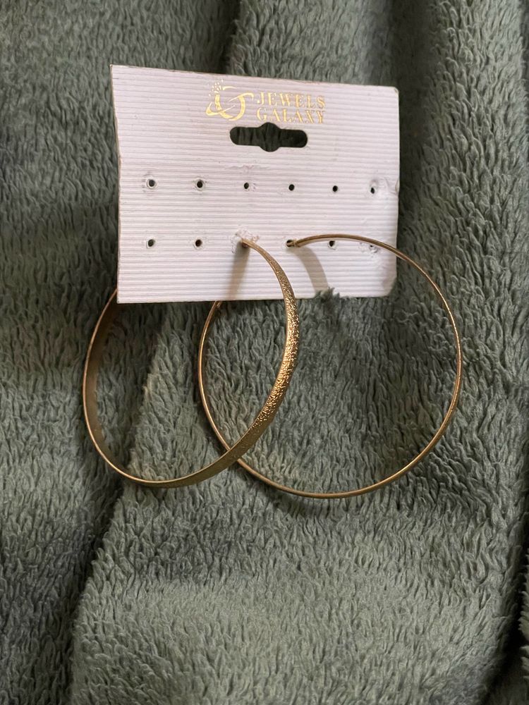 Gold Hoops Earring