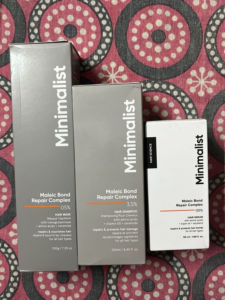 Minimalist Maleic Bond Repair Complex HairCare kit