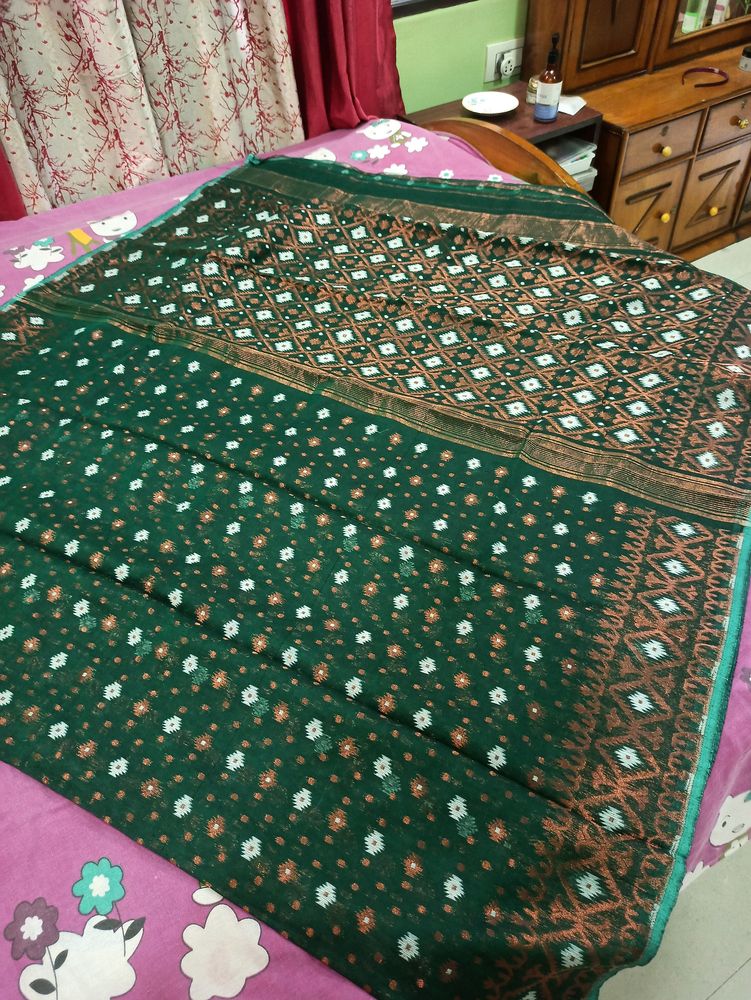 Brand New Jamdani Sari Copper zari Allover Work