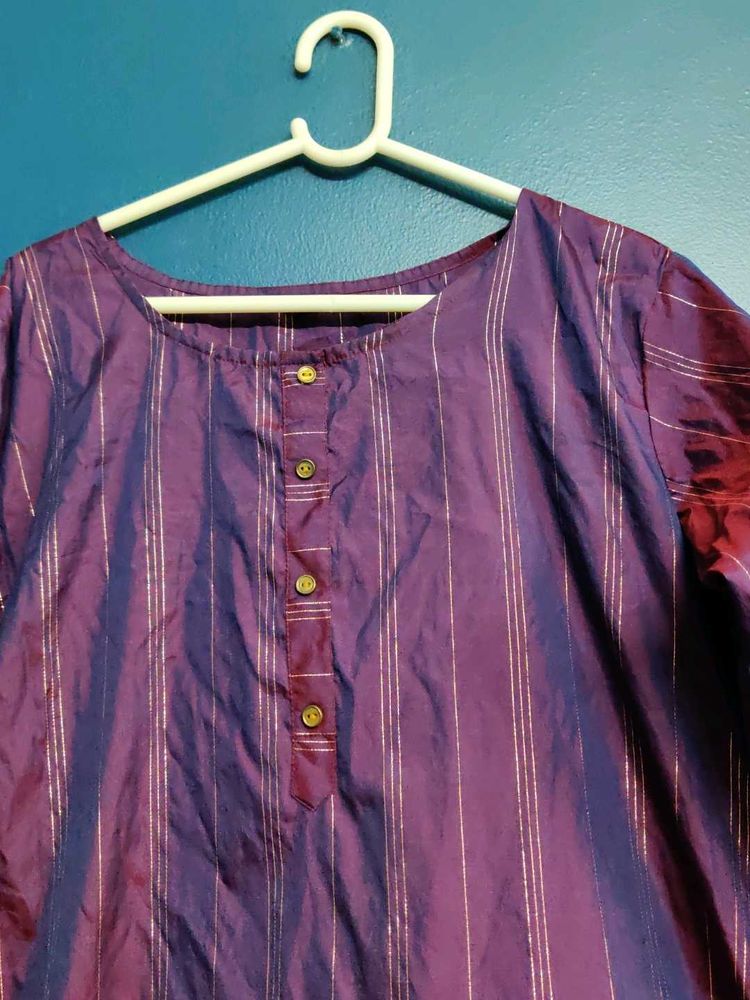 Striped Purple Kurta