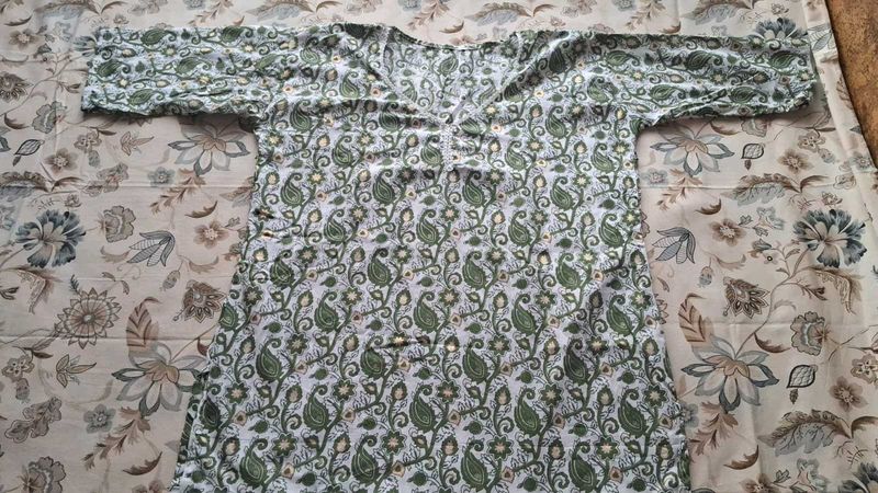 Green Printed Kurti