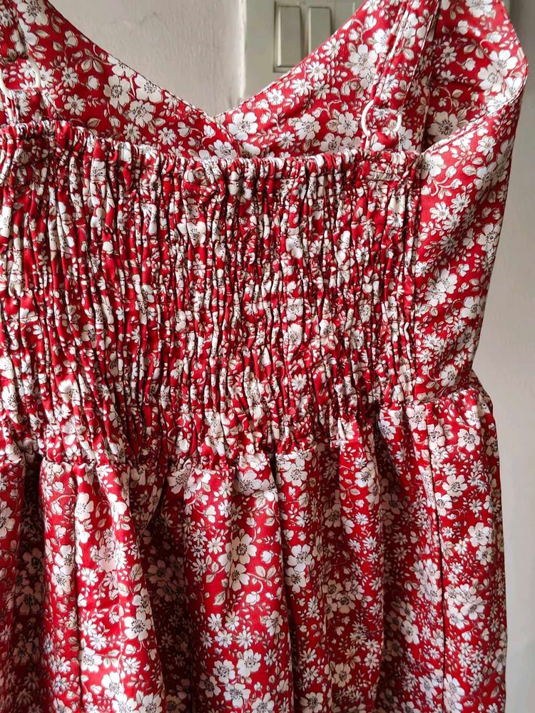 Red Floral Dress