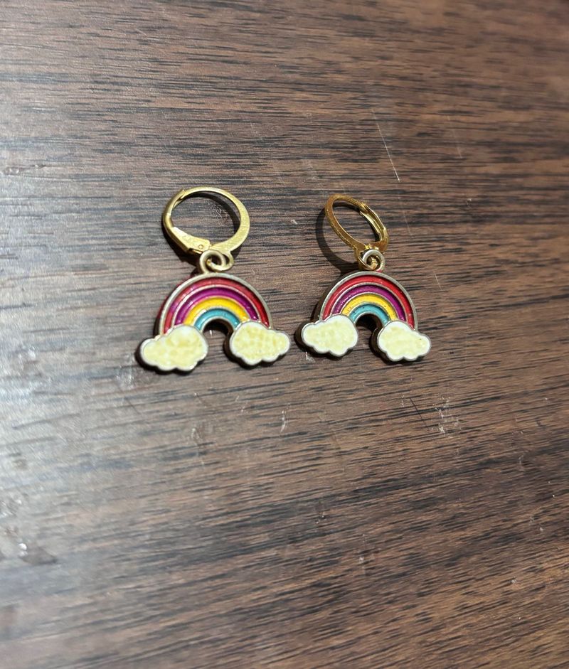 Cute Rainbow Cloud Earrings 🥰🌈☁️