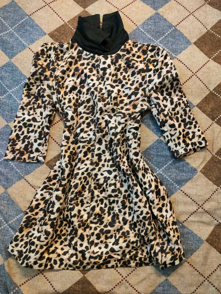 Leopard Print Mini Dress