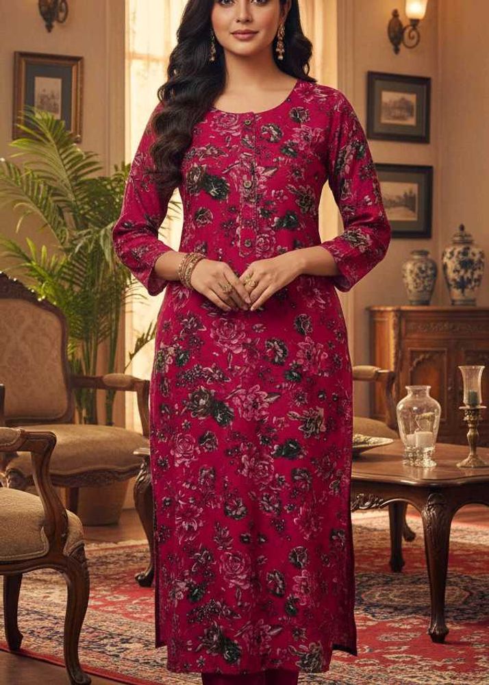 Floral Print Kurta