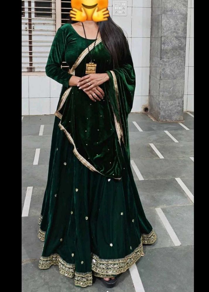 💚 green lahenga choli fully stitched....💚💚