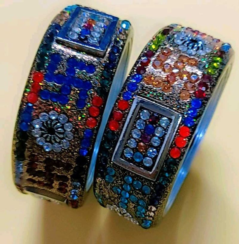 Vintage Rhinestone Bangle Bracelets