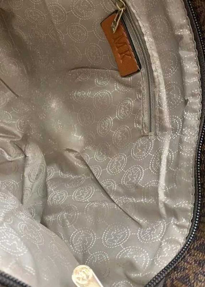 MK SIGNATURE SIDE POCKET TOTE BAG