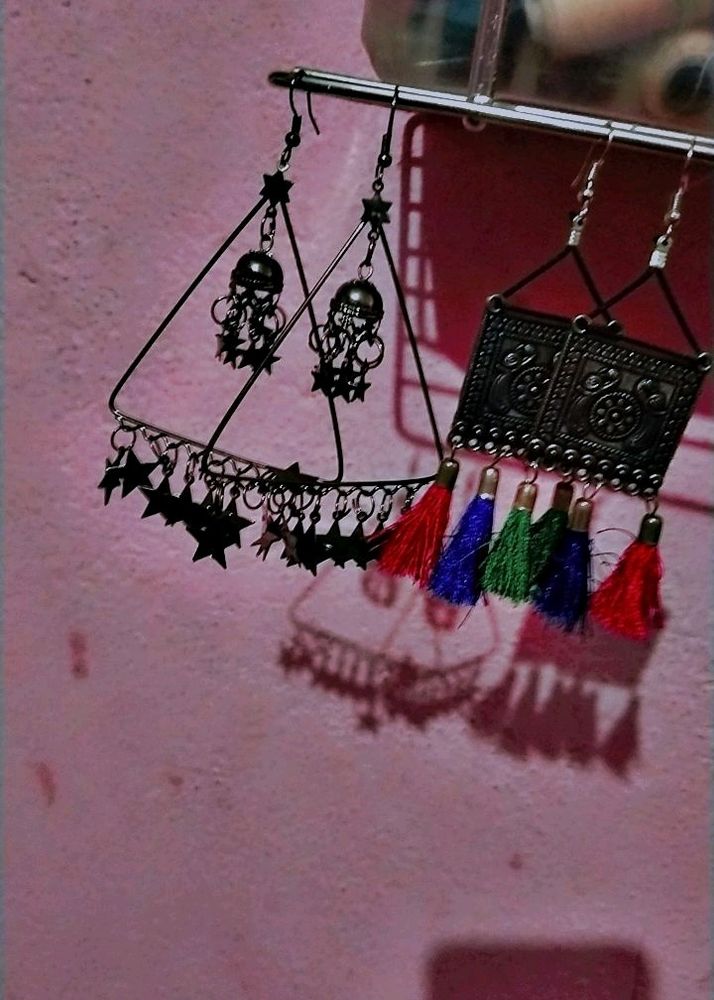 SALE ! New Fancy Earrings &amp;Studs ✨ (Pack Of 2 😍 )