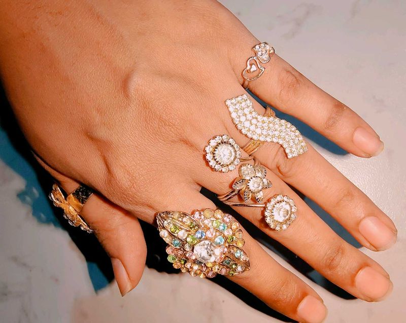 Vintage Rhinestone Ring Collection