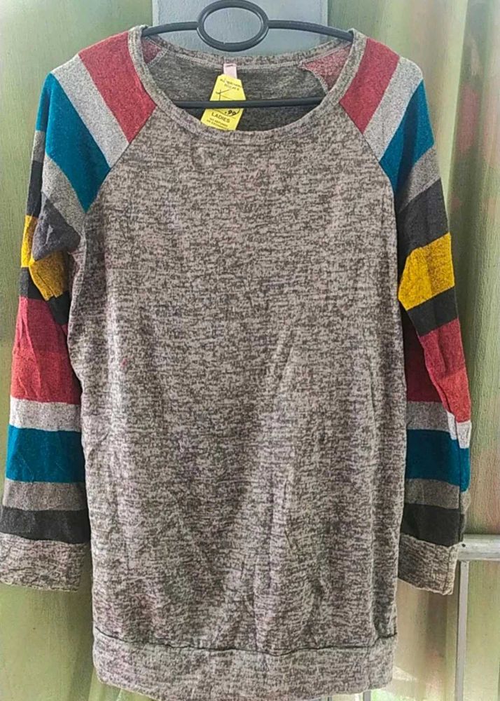 Striped Sleeve Top