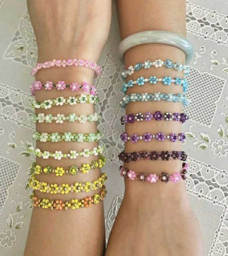 Floral Beaded Bracelets