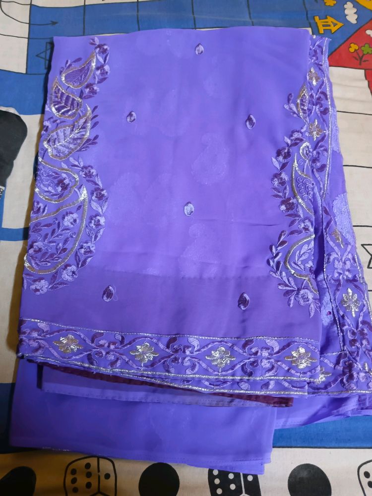 Purple Saree
